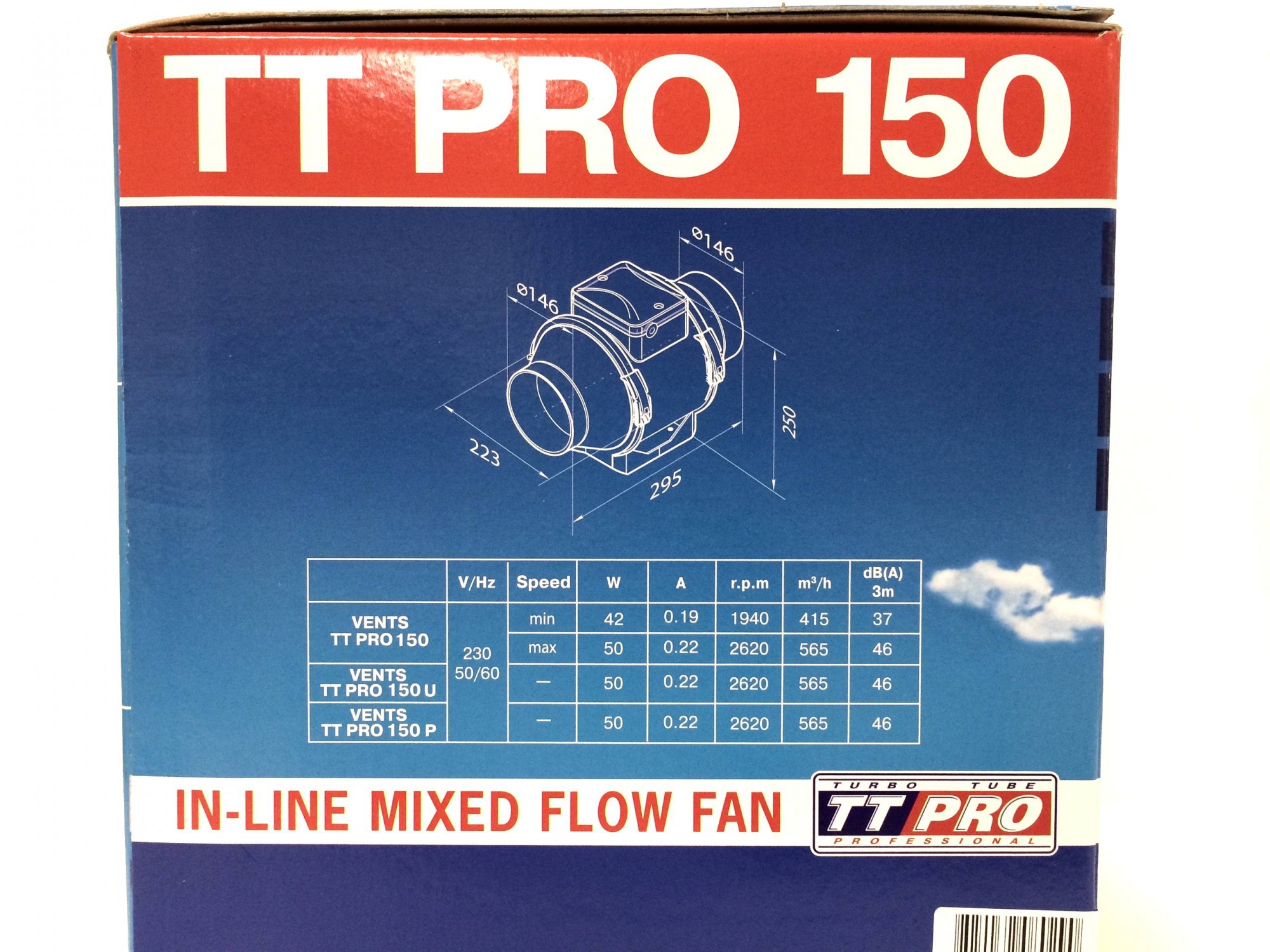 Вентилятор канальный Вентс ТТ Про 150