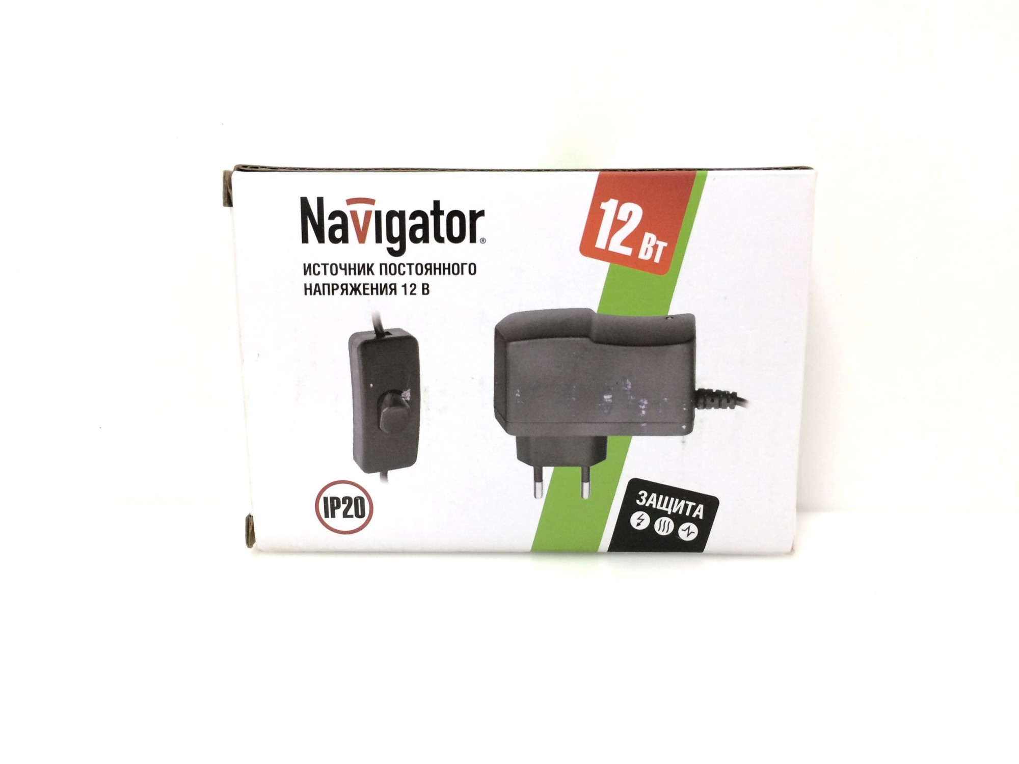 Блок питания Navigator 12В 1А с выключателем