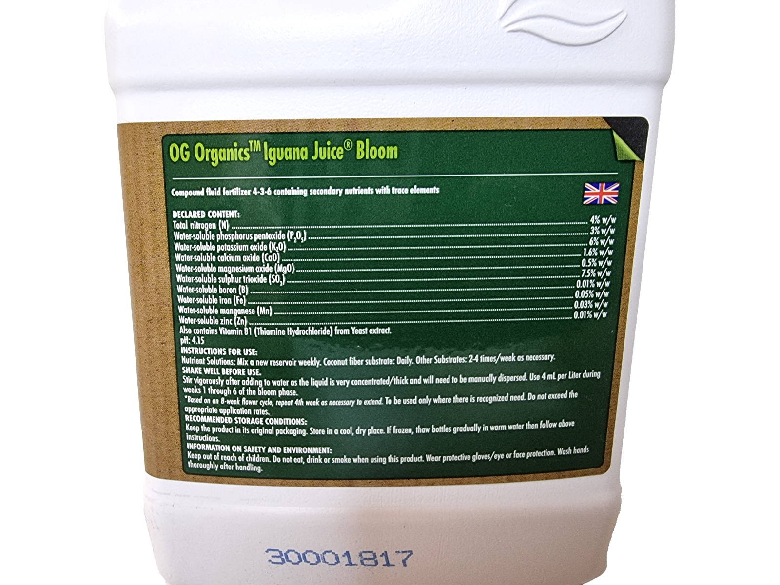 Удобрение Iguana Juice Bloom Advanced Nutrients